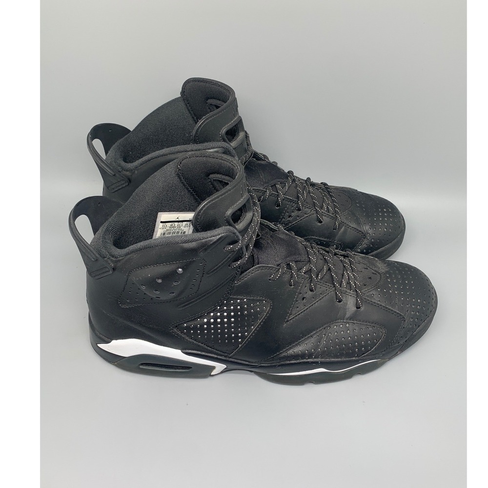 Jordan 6 Retro Black Cat Basketball Shoes 384664-020 Men's Sz 11.5